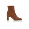 OFARALO Light Brown Calf Leather Ankle Boots