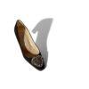OKKATO Black Crêpe De Chine Jewel Buckle Pumps