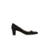 OKKATO Black Crêpe De Chine Jewel Buckle Pumps