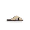 OTAWI Light Beige Raffia Crossover Sandals