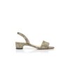PATOBARNU Lizard Print Calf Leather Slingback Sandals