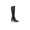 PENELOPE Black Calf Leather Knee High Boots