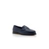 PERRITA Dark Blue Calf Leather Penny Loafers