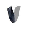 PERRITA Dark Blue Calf Leather Penny Loafers