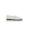 PERRITA White Calf Leather Penny Loafers