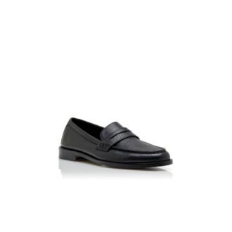 PERRY Black Calf Leather Penny Loafers
