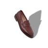 PERRY Brown Calf Leather Penny Loafers
