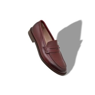 PERRY Brown Calf Leather Penny Loafers