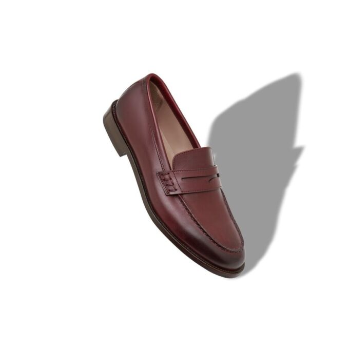 PERRY Brown Calf Leather Penny Loafers