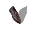 PERRY Dark Brown Calf Leather Penny Loafers