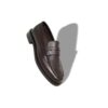 PERRY Dark Brown Calf Leather Penny Loafers