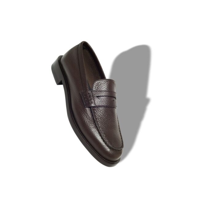 PERRY Dark Brown Calf Leather Penny Loafers