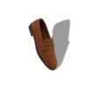 PERRY Dark Brown Suede Penny Loafers