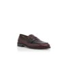 PERRY Dark Red Calf Leather Penny Loafers