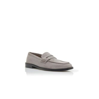 PERRY Grey Suede Penny Loafers