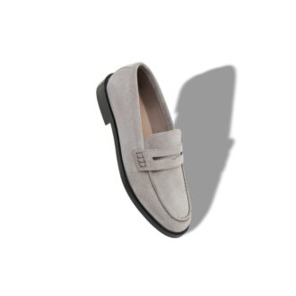 PERRY Grey Suede Penny Loafers