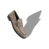 PERRY Lizard Print Calf Leather Penny Loafers