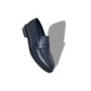 PERRY Navy Blue Calf Leather Penny Loafers