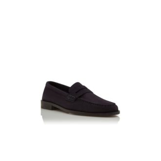 PERRY Navy Blue Suede Penny Loafers
