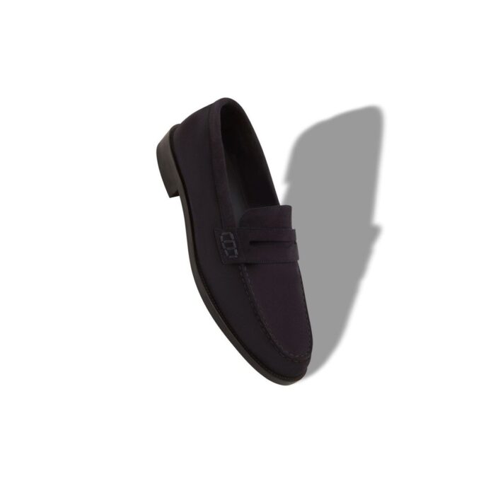 PERRY Navy Blue Suede Penny Loafers