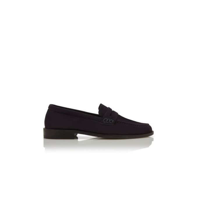 PERRY Navy Blue Suede Penny Loafers