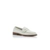 PERRY White Calf Leather Penny Loafers