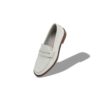 PERRY White Calf Leather Penny Loafers