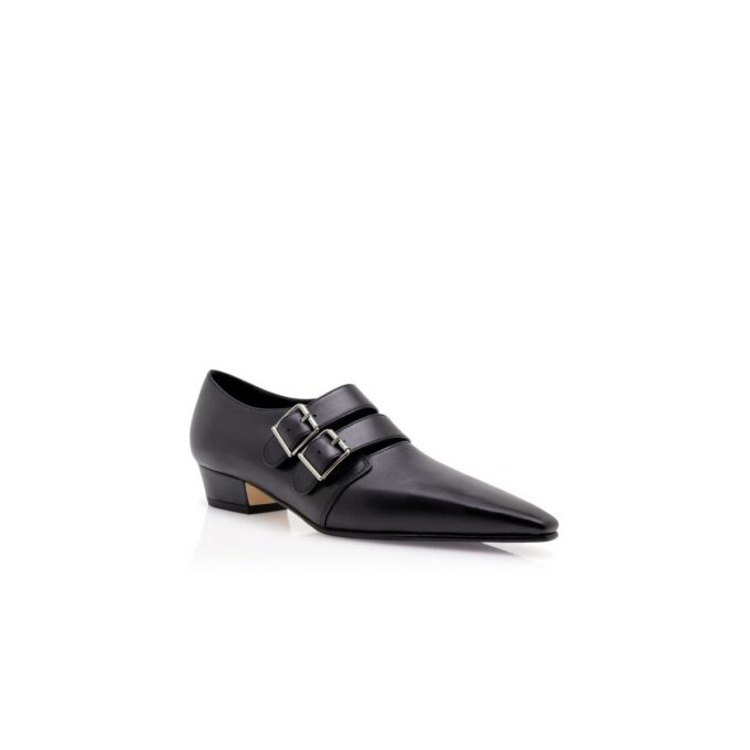 PETAXA Black Calf Leather Shoe Booties