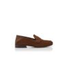 PLYMOUTH Brown Suede Penny Loafers