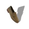 PLYMOUTH Khaki Suede Penny Loafers