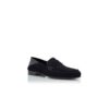 PLYMOUTH Navy Blue Suede Penny Loafers
