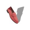 PLYMOUTH Pink Suede Penny Loafers