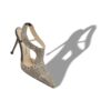 POLIGNAC Lizard Print Calf Leather T-Bar Pumps