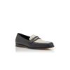 POLONOFF Black and Cream Calf Leather Loafers