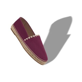 RAITO Dark Red Calf Suede Espadrilles