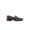 RANDY Dark Brown Calf Leather Penny Loafers