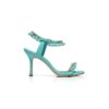 RAVELLANU Blue Suede Jewel Embellished Sandals
