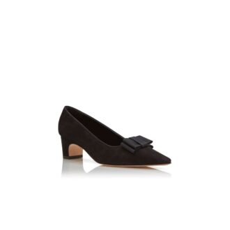 READOR Black Suede Bow Detail Pumps