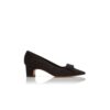 READOR Black Suede Bow Detail Pumps
