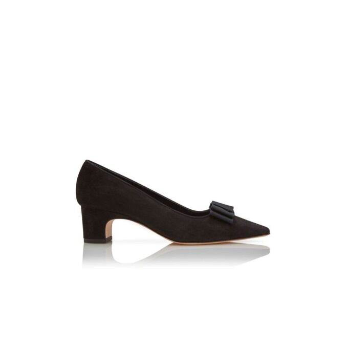 READOR Black Suede Bow Detail Pumps