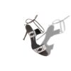 RENTI Dark Brown and White Nappa Leather Ankle Strap Sandals