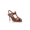 RETAUXLO Brown Calf Leather T-Bar Sandals