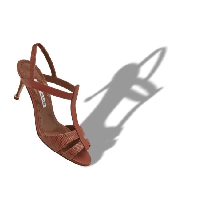 RETAUXLO Brown Calf Leather T-Bar Sandals