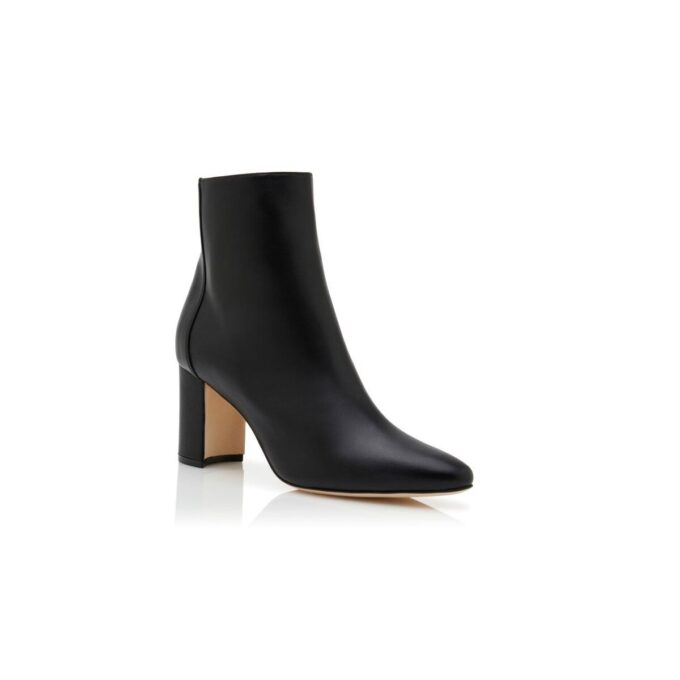 ROSIE Black Nappa Leather Ankle Boots