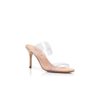 SCOLTO Light Beige PVC Open Toe Mules