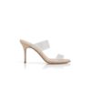 SCOLTO Light Beige PVC Open Toe Mules