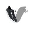 SEMANADA Black Calf Leather Lace-Up Sneakers