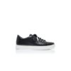 SEMANADA Black Calf Leather Lace-Up Sneakers