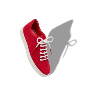 SEMANADA Red Suede Low Cut Sneakers