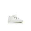 SEMANADA White Calf Leather Low Cut Sneakers
